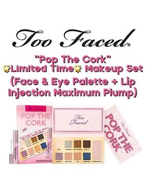 Too Faced Pop The Cork Eye & Face Palette with Pink Packaging